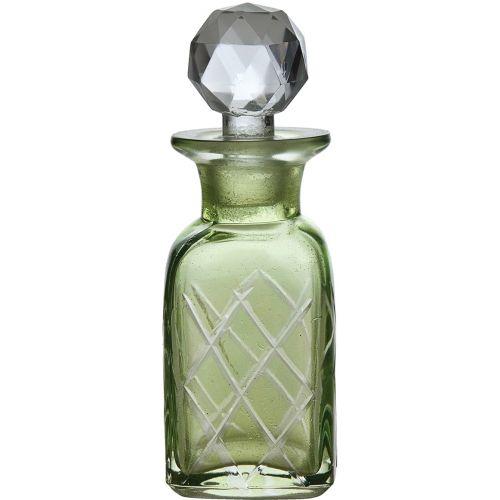 Peridot Green Elena Colored Glass Rectangle Perfume Bottle - PaperLanternStore.com - Paper Lanterns, Decor, Party Lights &amp; More