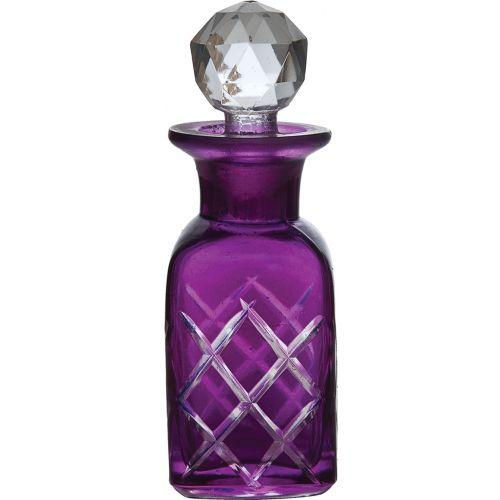Purple Elena Colored Glass Rectangle Perfume Bottle - PaperLanternStore.com - Paper Lanterns, Decor, Party Lights &amp; More
