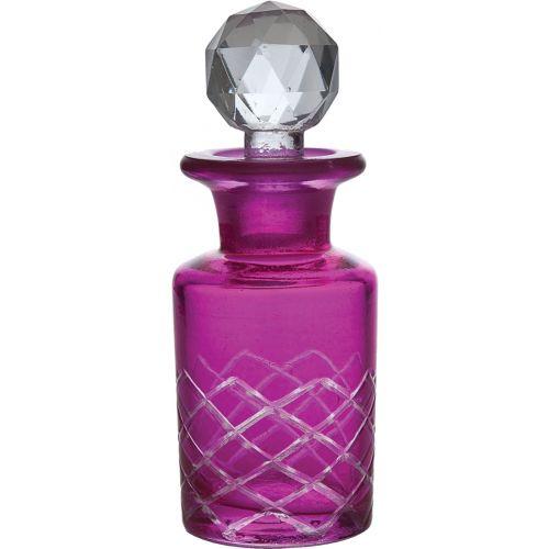 Fuchsia Pink Oksana Colored Glass Perfume Bottle - PaperLanternStore.com - Paper Lanterns, Decor, Party Lights &amp; More