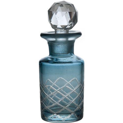 Sapphire Blue Oksana Colored Glass Perfume Bottle - PaperLanternStore.com - Paper Lanterns, Decor, Party Lights &amp; More