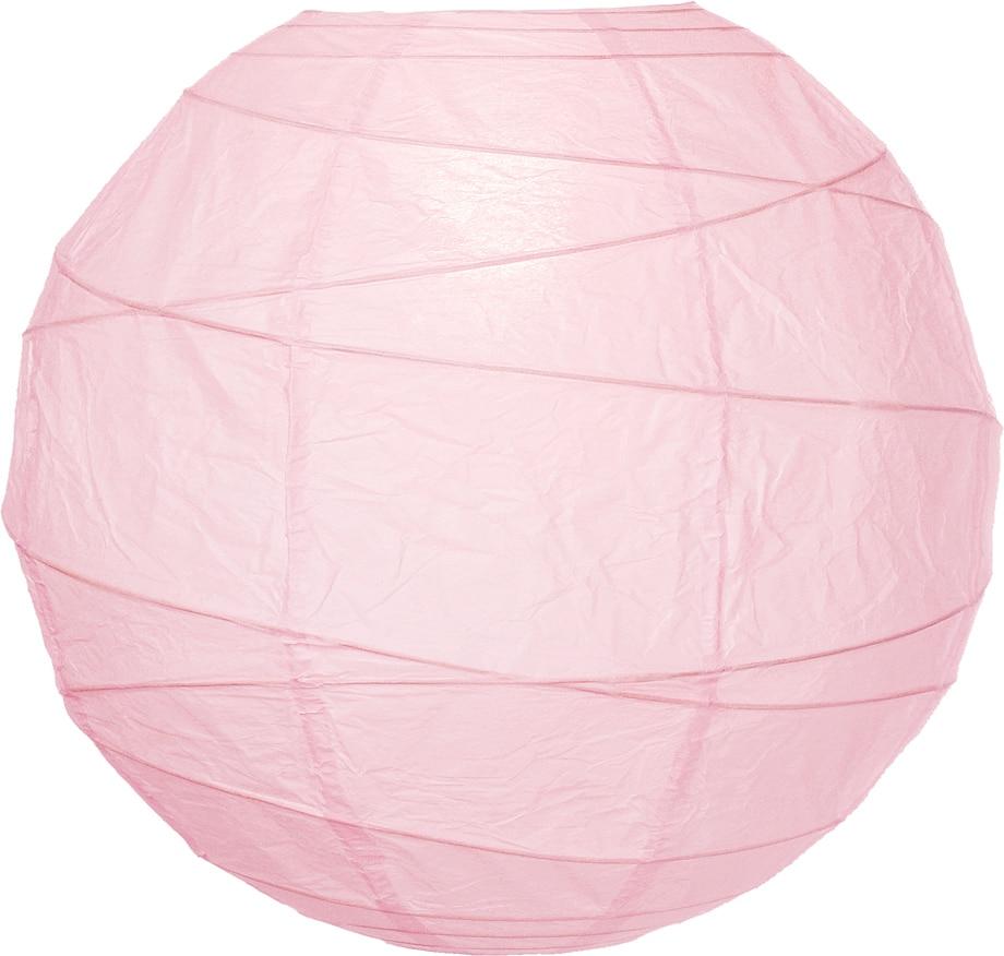 BULK PACK (5) 32&quot; Rose Quartz Pink Round Paper Lantern, Crisscross Ribbing, Chinese Hanging Wedding &amp; Party Decoration - PaperLanternStore.com - Paper Lanterns, Decor, Party Lights &amp; More