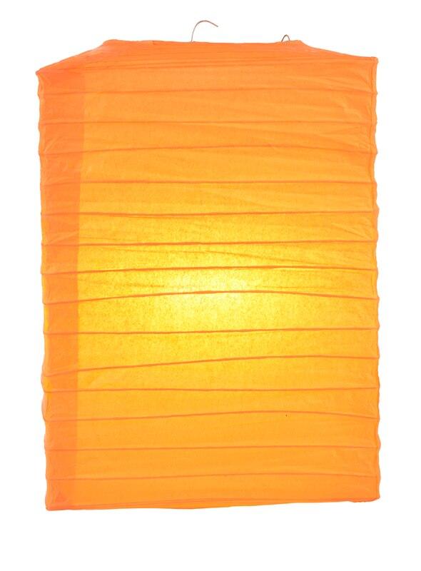 Orange Hako Paper Lantern - PaperLanternStore.com - Paper Lanterns, Decor, Party Lights &amp; More