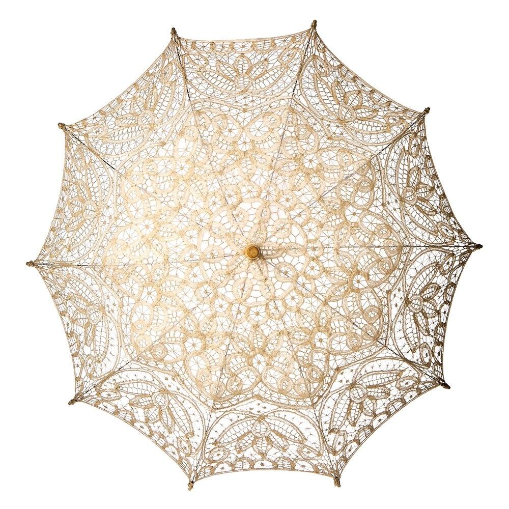 Ivory Battenburg Lace Parasol - PaperLanternStore.com - Paper Lanterns, Decor, Party Lights &amp; More