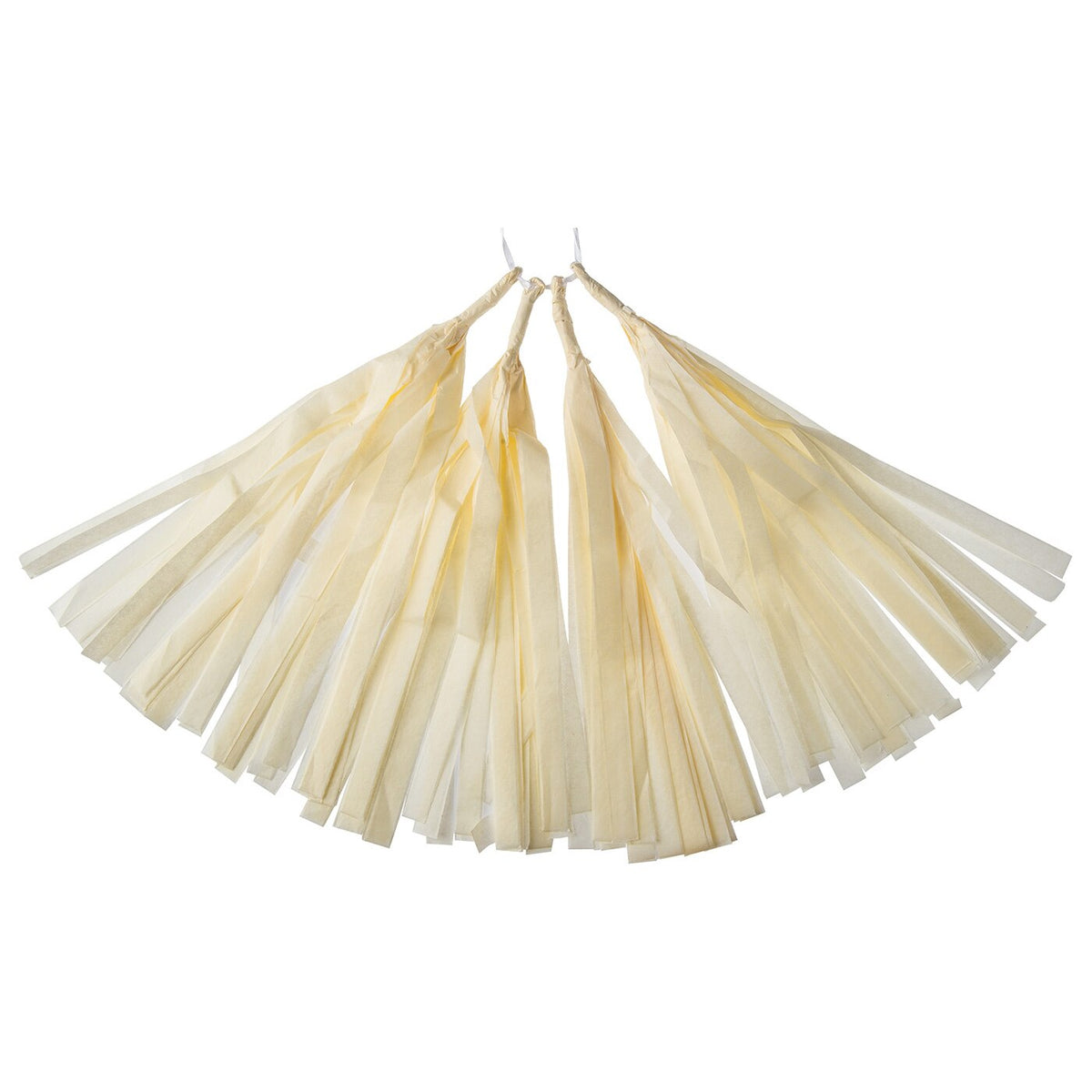 Ivory Tissue Paper Tassel, Set of 4 - PaperLanternStore.com - Paper Lanterns, Decor, Party Lights &amp; More