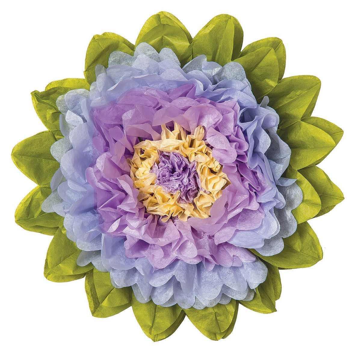 Medium Periwinkle Blue 10 Inch Tissue Paper Flower - PaperLanternStore.com - Paper Lanterns, Decor, Party Lights &amp; More