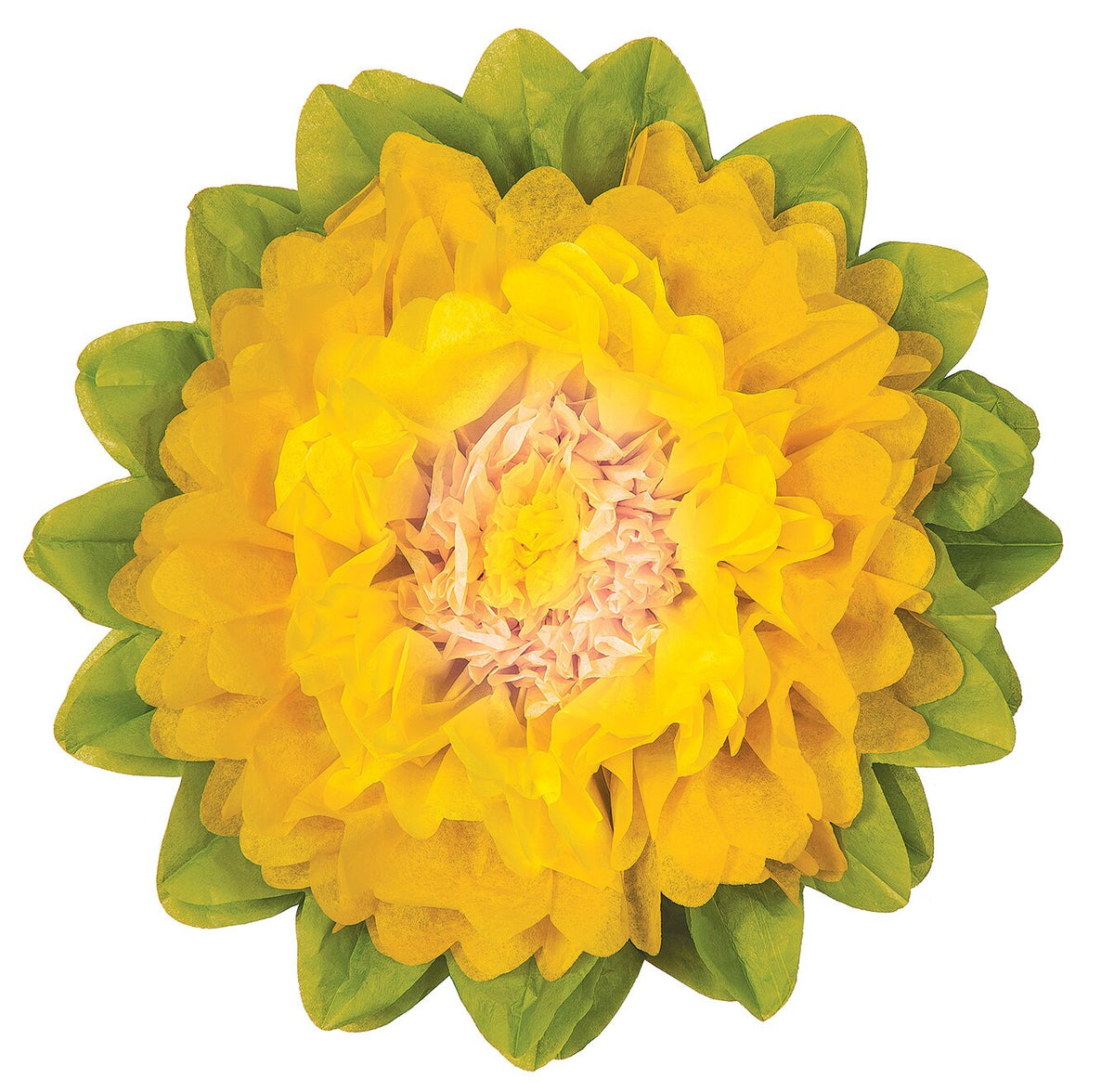 Medium Marigold Yellow 10 Inch Tissue Paper Flower - PaperLanternStore.com - Paper Lanterns, Decor, Party Lights &amp; More