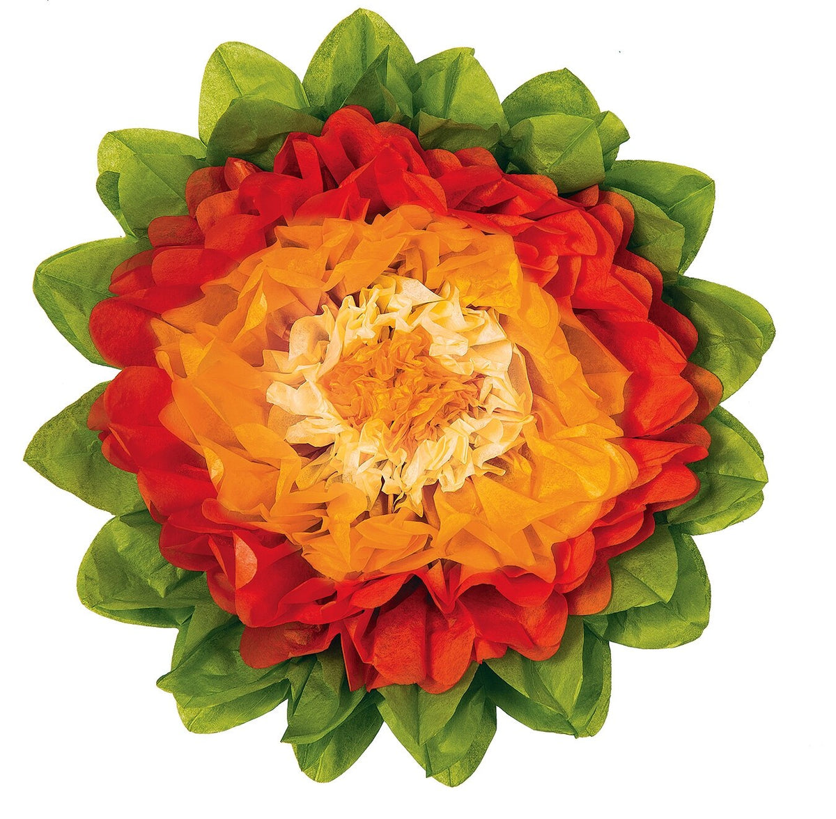 Medium Mango Orange 10 Inch Tissue Paper Flower - PaperLanternStore.com - Paper Lanterns, Decor, Party Lights &amp; More