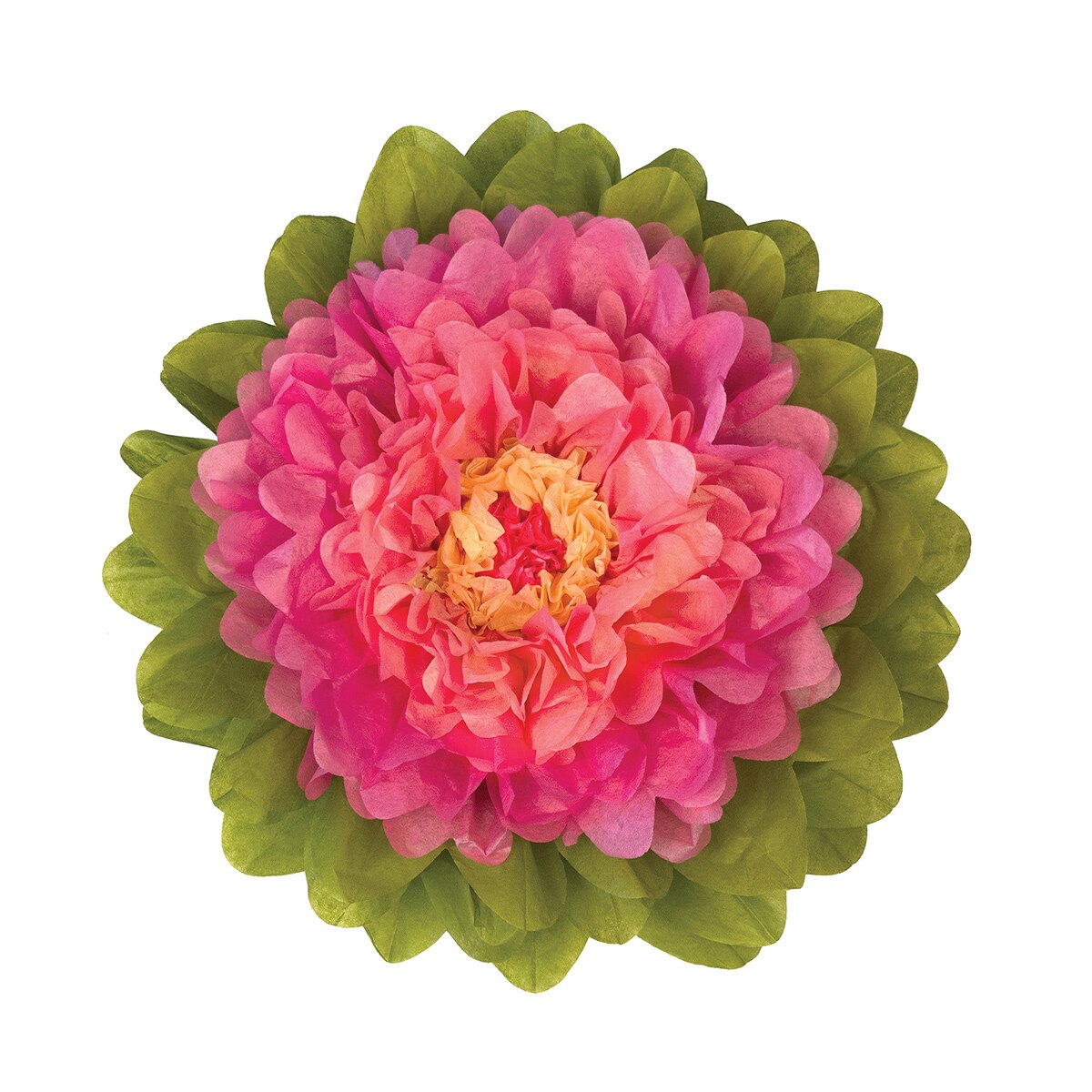 Medium Tulip Pink 10 Inch Tissue Paper Flower - PaperLanternStore.com - Paper Lanterns, Decor, Party Lights &amp; More