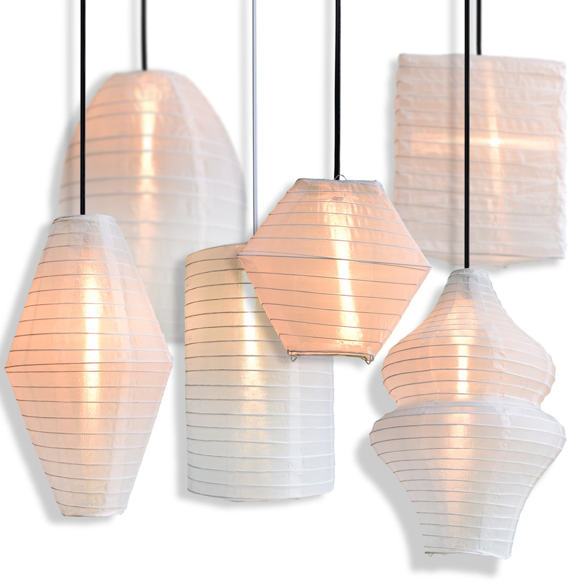 6-PACK | Unique Shaped Nylon Lantern Variety Pack - PaperLanternStore.com - Paper Lanterns, Decor, Party Lights &amp; More
