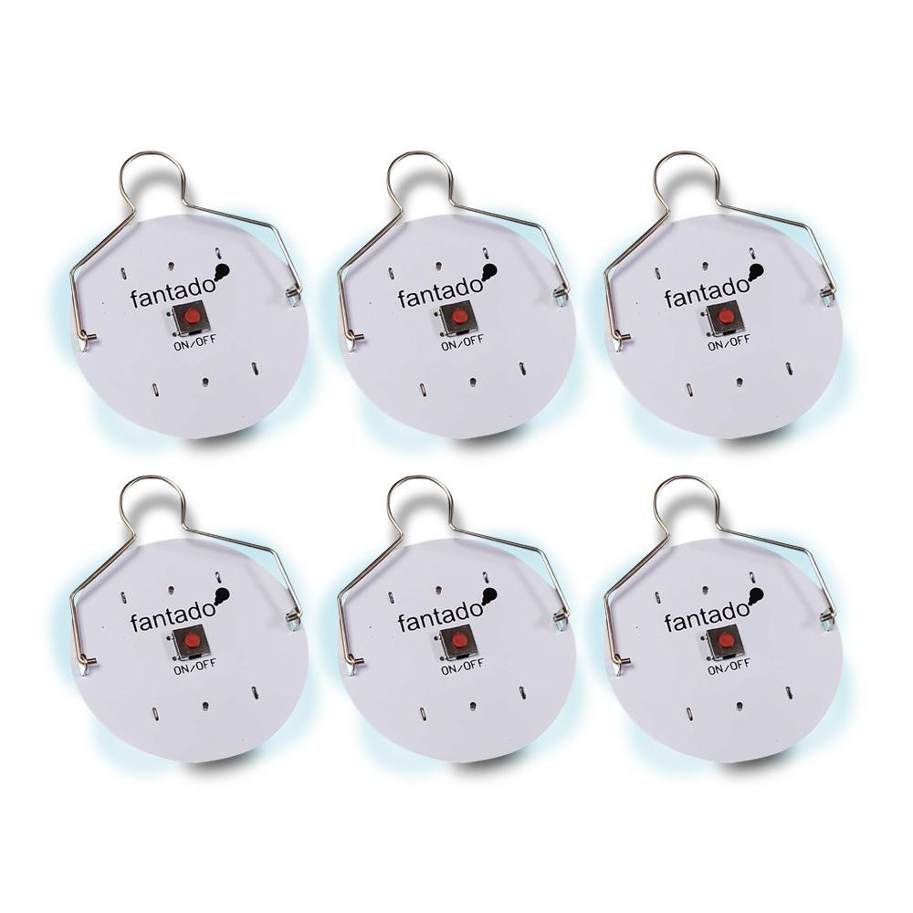 MoonBright 12&quot; White Paper Lanterns with Budget Friendly OmniDisk LED Lights (12-PACK Combo Kit) - PaperLanternStore.com - Paper Lanterns, Decor, Party Lights &amp; More