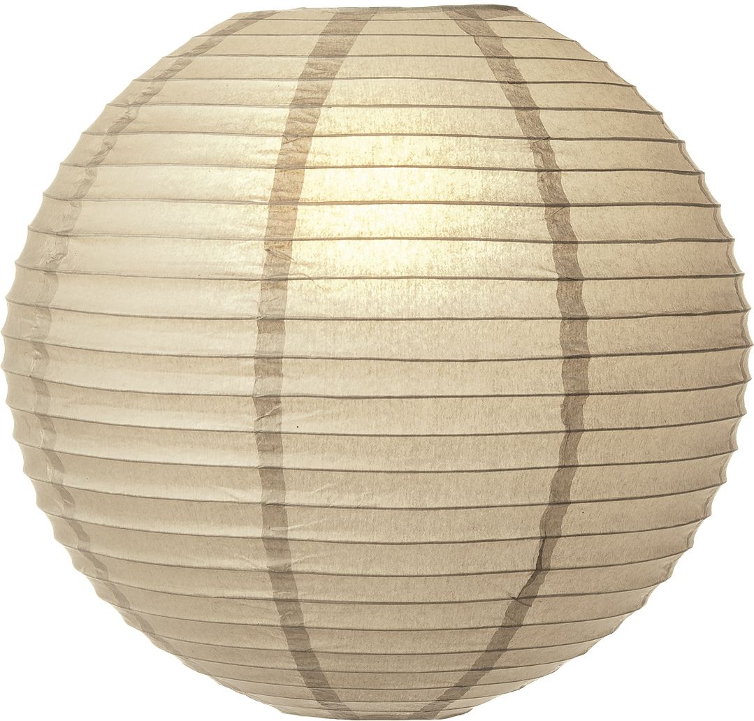 BULK PACK (5) 8" Gray / Grey Round Paper Lantern, Even Ribbing, Chinese Hanging Wedding & Party Decoration - PaperLanternStore.com - Paper Lanterns, Decor, Party Lights & More