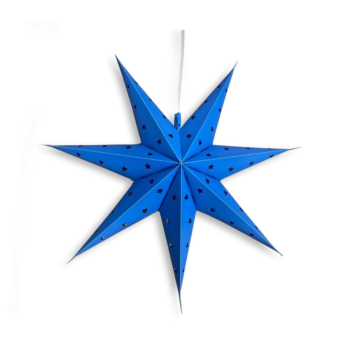 24&quot; Dark Blue 7-Point Weatherproof Star Lantern Lamp, Hanging Decoration