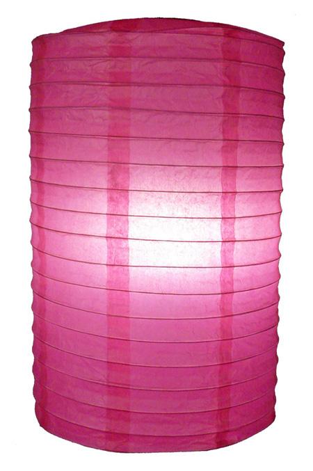 8" Fuchsia Cylinder Paper Lantern - Luna Bazaar | Boho & Vintage Style Decor