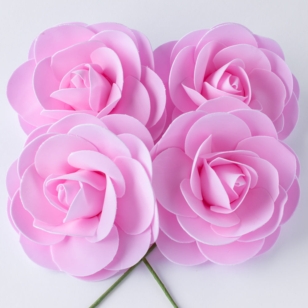 8-Inch Pink Ranunculus Foam Flower Backdrop Wall Decor, 3D Premade (4-PACK)  for Weddings, Photo Shoots, Birthday Parties and more - PaperLanternStore.com - Paper Lanterns, Decor, Party Lights &amp; More