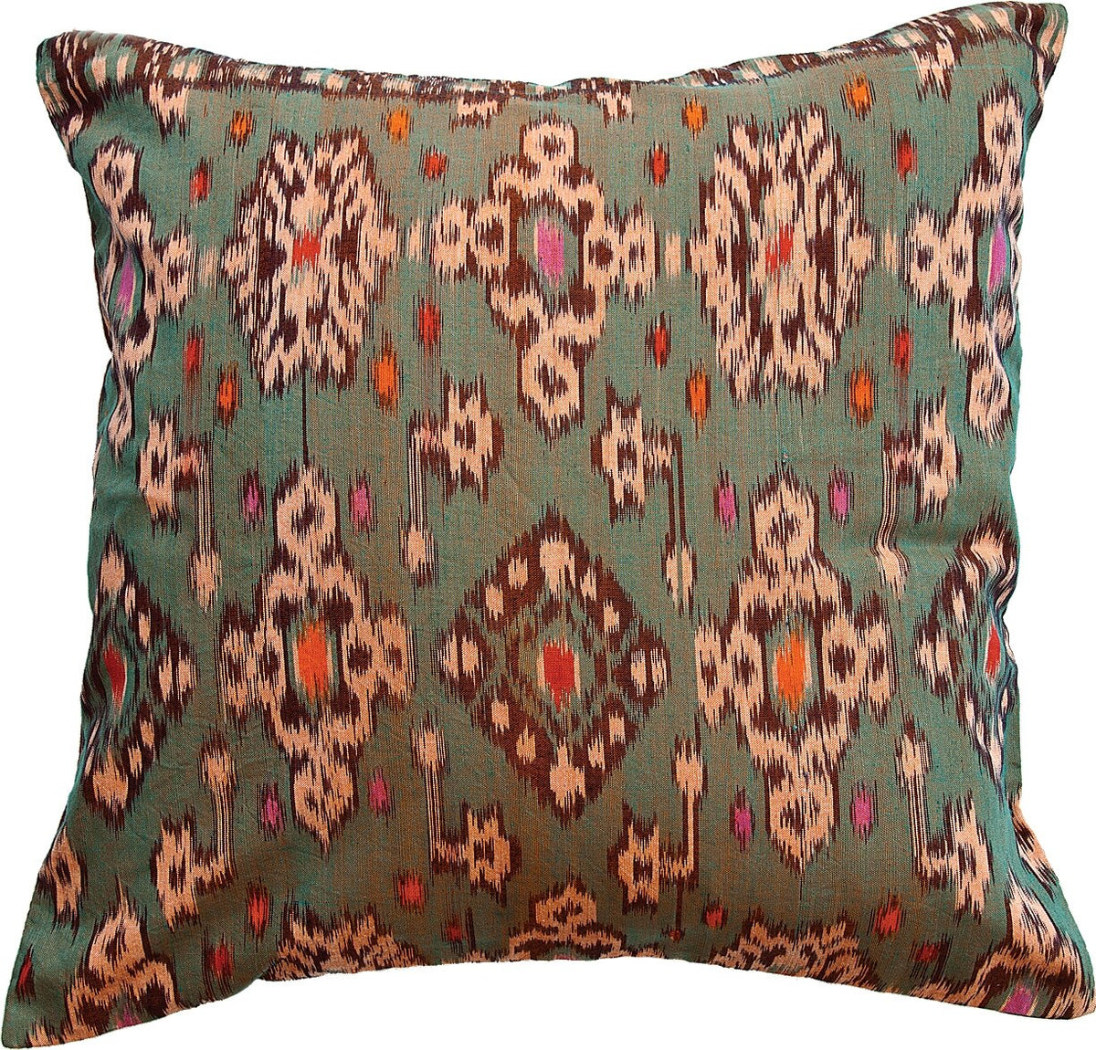 Sage Green Sherly Square Ikat Throw Pillow Cover - PaperLanternStore.com - Paper Lanterns, Decor, Party Lights &amp; More