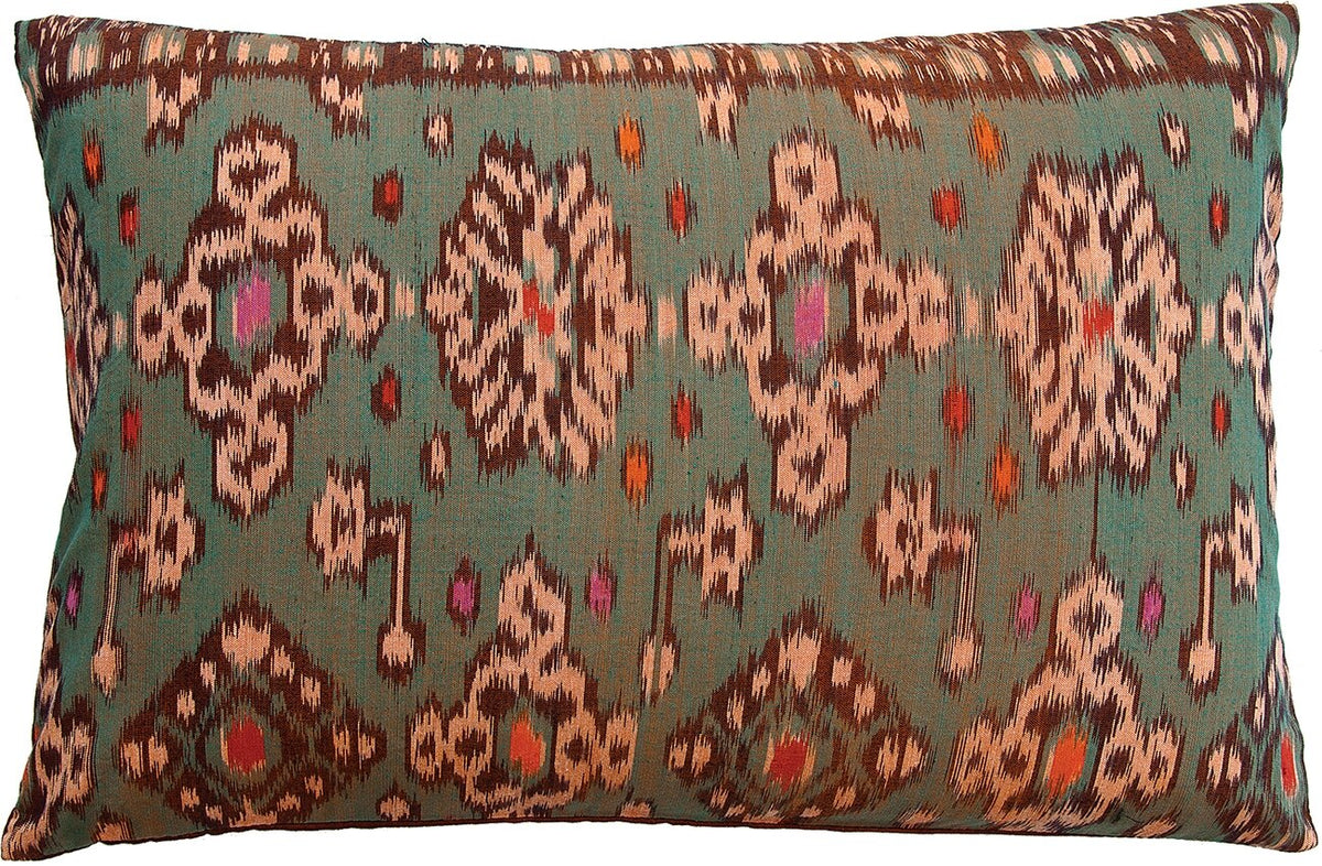 Sage Green Sherly Rectangle Ikat Throw Pillow Cover - PaperLanternStore.com - Paper Lanterns, Decor, Party Lights &amp; More