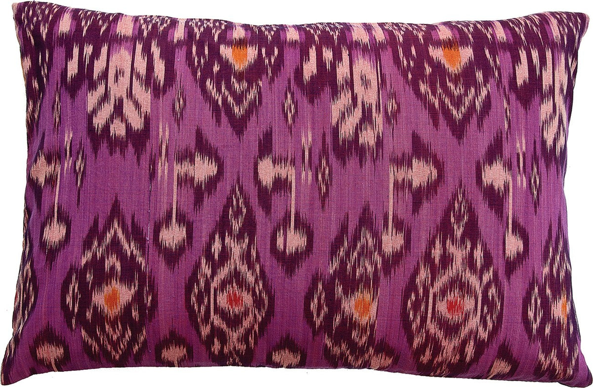 Violet Purple Chara Rectangle Ikat Throw Pillow Cover - PaperLanternStore.com - Paper Lanterns, Decor, Party Lights &amp; More