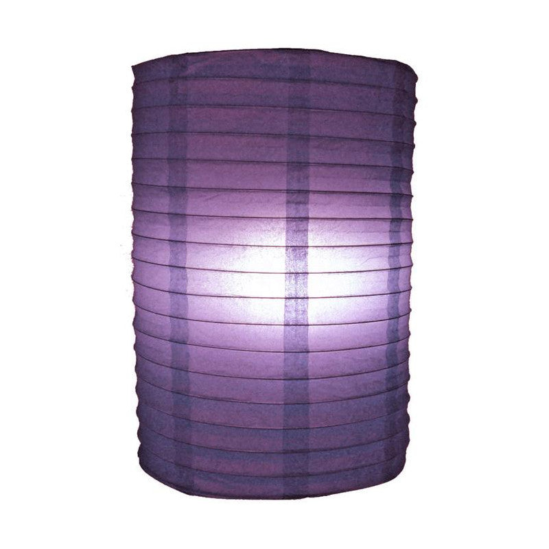 8" Dark Purple Cylinder Paper Lantern - PaperLanternStore.com - Paper Lanterns, Decor, Party Lights & More