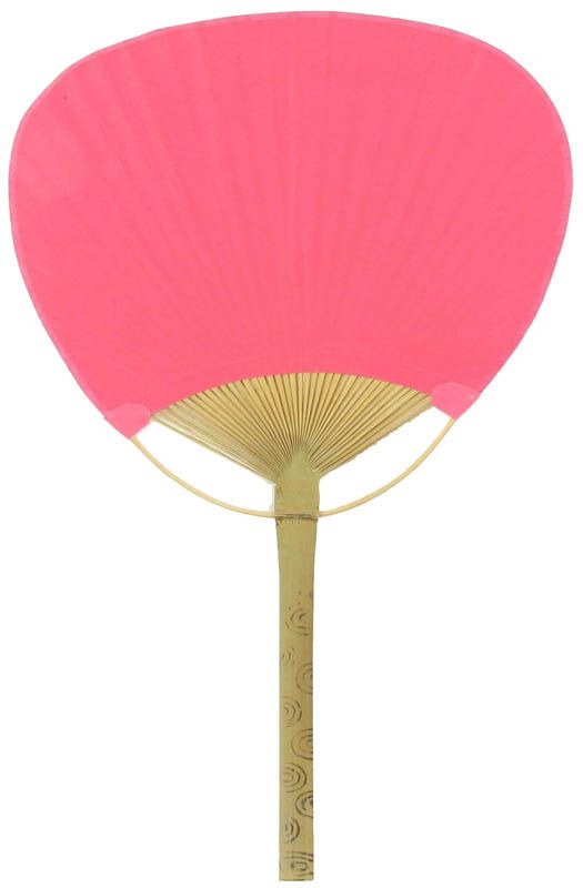 9&quot; Fuchsia / Hot Pink Paddle Paper Hand Fans for Weddings (10 Pack) - PaperLanternStore.com - Paper Lanterns, Decor, Party Lights &amp; More