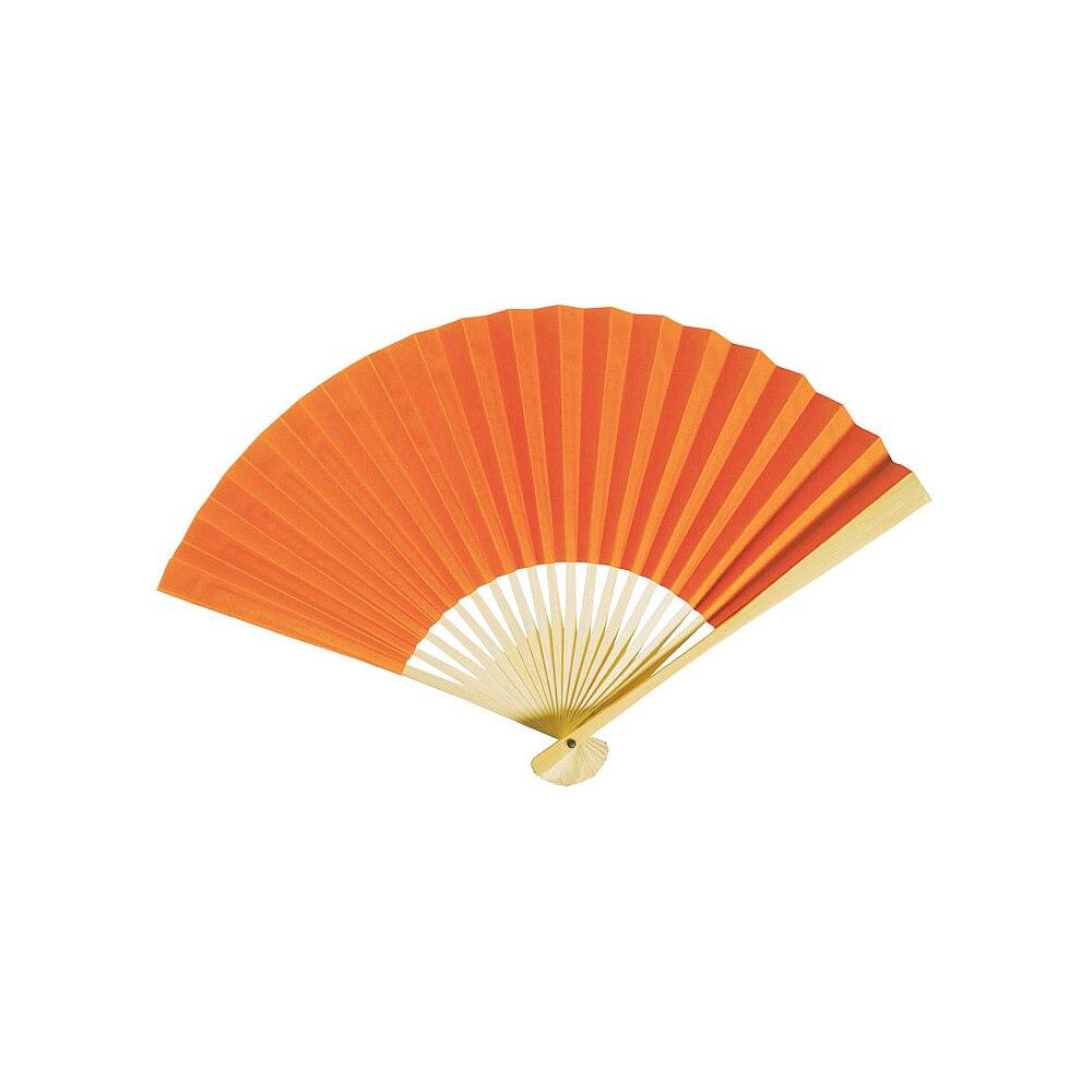 BLOWOUT Mango Orange Premium Paper Hand Fan, Set of 5 - PaperLanternStore.com - Paper Lanterns, Decor, Party Lights & More
