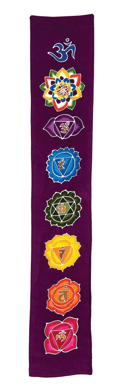 Batik Chakra Wall Hanging - (Medium, 7.5 X 43 Inches) - PaperLanternStore.com - Paper Lanterns, Decor, Party Lights &amp; More