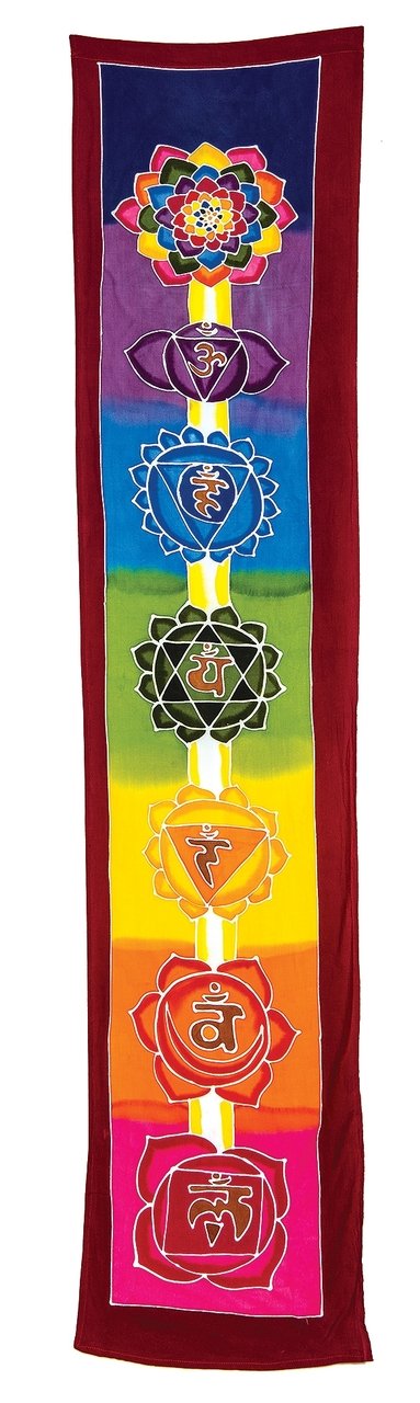 Batik Chakra Wall Hanging - (Large, 14 X 65 Inches) - PaperLanternStore.com - Paper Lanterns, Decor, Party Lights & More