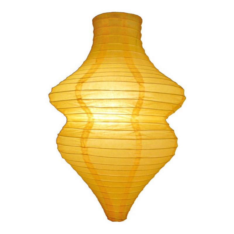 Yellow Beehive Unique Shaped Paper Lantern, 10-inch x 14-inch - PaperLanternStore.com - Paper Lanterns, Decor, Party Lights &amp; More
