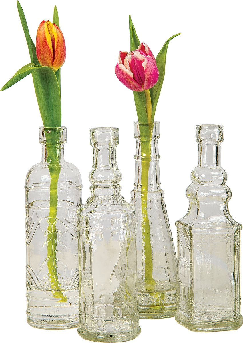 Clear Dakota Glass Bottle Set - PaperLanternStore.com - Paper Lanterns, Decor, Party Lights &amp; More