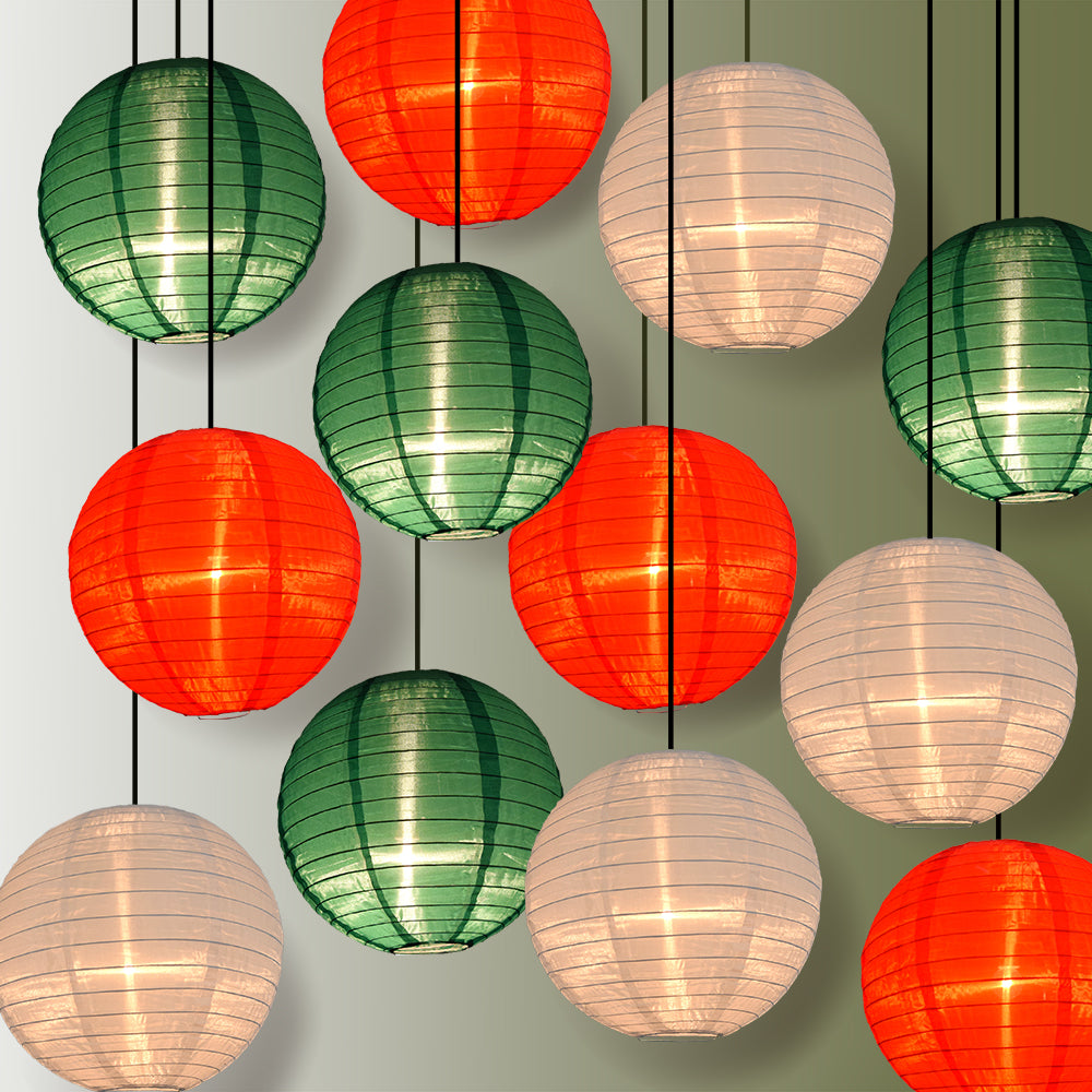 Cinco de Mayo Celebration Party Even Ribbing Ribbed Nylon Lantern Combo Set (12 pc Set)
