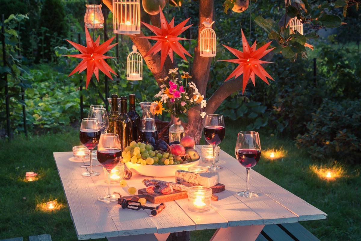 3-PACK + CORD | 30&quot; Red Moravian Plastic Star Lantern Lamp, Hanging Decoration - PaperLanternStore.com - Paper Lanterns, Decor, Party Lights &amp; More