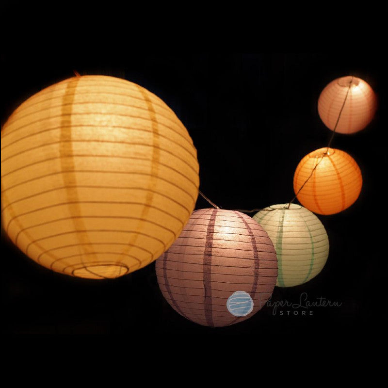 Easter / Baby Shower Pastel Lantern String Light COMBO Kit (21 FT) - PaperLanternStore.com - Paper Lanterns, Decor, Party Lights &amp; More