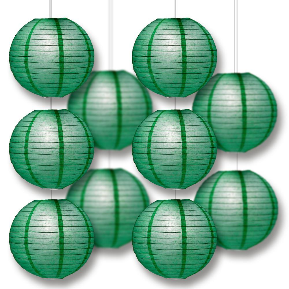 MoonBright Arcadia Teal Paper Lantern 10pc Party Pack with Remote Controlled LED Lights Included - PaperLanternStore.com - Paper Lanterns, Decor, Party Lights &amp; More