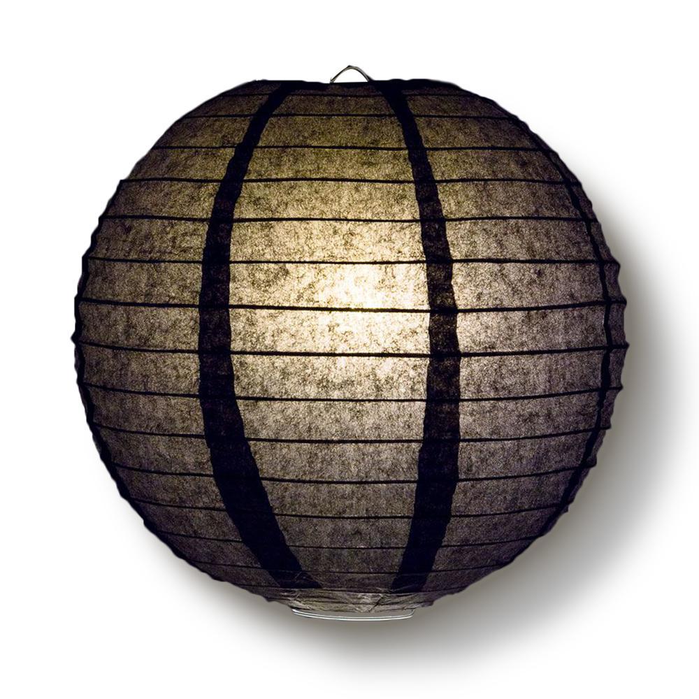 12-PC Black Paper Lantern Chinese Hanging Wedding &amp; Party Assorted Decoration Set, 12/10/8-Inch - PaperLanternStore.com - Paper Lanterns, Decor, Party Lights &amp; More