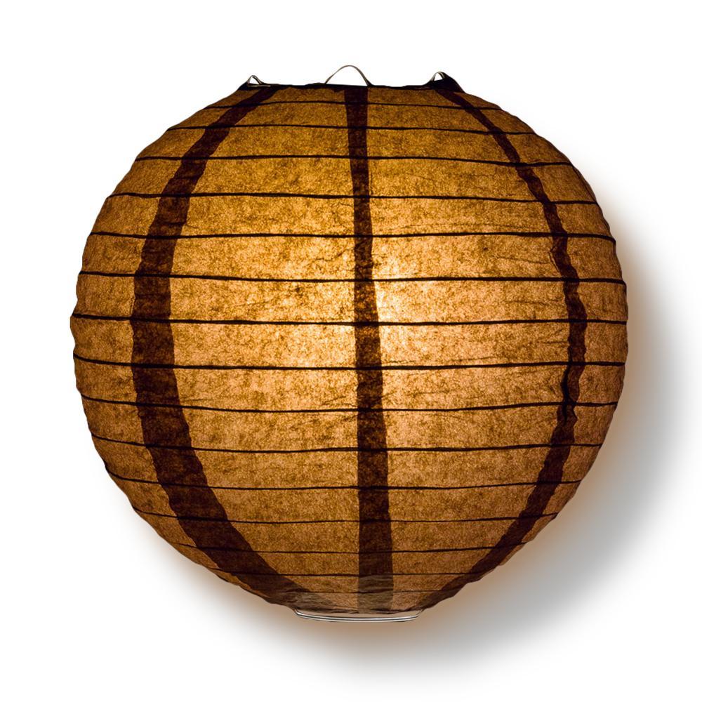 12-PC Brown Paper Lantern Chinese Hanging Wedding &amp; Party Assorted Decoration Set, 12/10/8-Inch - PaperLanternStore.com - Paper Lanterns, Decor, Party Lights &amp; More