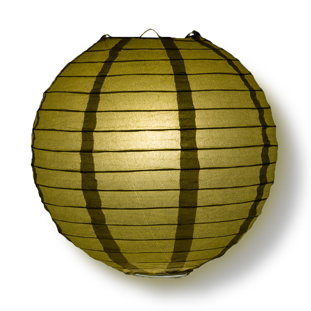 6&quot; Gold Round Paper Lantern, Even Ribbing, Chinese Hanging Wedding &amp; Party Decoration - PaperLanternStore.com - Paper Lanterns, Decor, Party Lights &amp; More