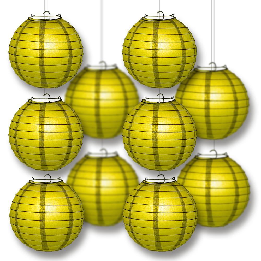 MoonBright Pear Paper Lantern 10pc Party Pack with Remote Controlled LED Lights Included - PaperLanternStore.com - Paper Lanterns, Decor, Party Lights &amp; More