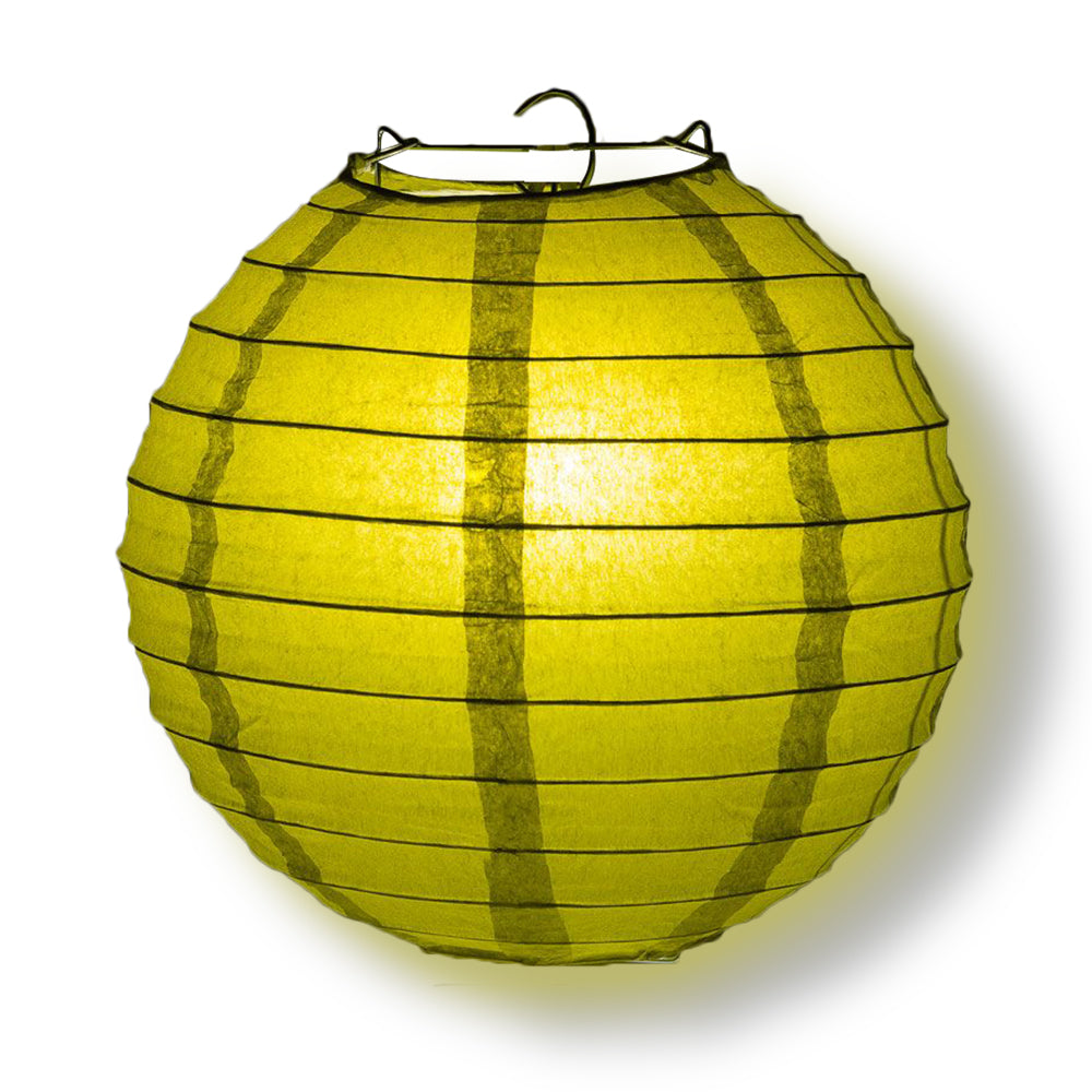 4&quot; Pear Round Paper Lantern, Even Ribbing, Hanging Decoration (10-Pack) - PaperLanternStore.com - Paper Lanterns, Decor, Party Lights &amp; More