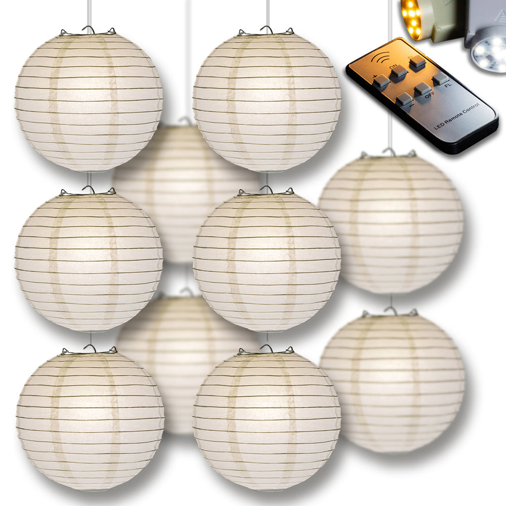 MoonBright 16-LED Hanging Battery Paper Lantern Light