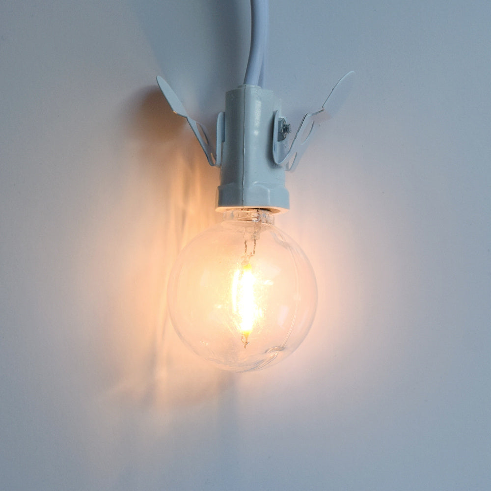 10-Pack LED Filament G40 Globe Shatterproof Light Bulb, Dimmable, 1W,  E12 Candelabra Base
