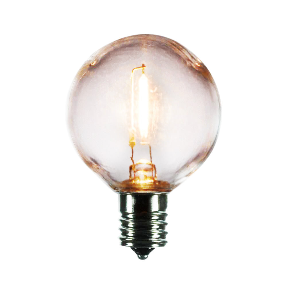 10-Pack LED Filament G50 Globe Shatterproof Light Bulb, Dimmable, 1W,  E17 Intermediate Base