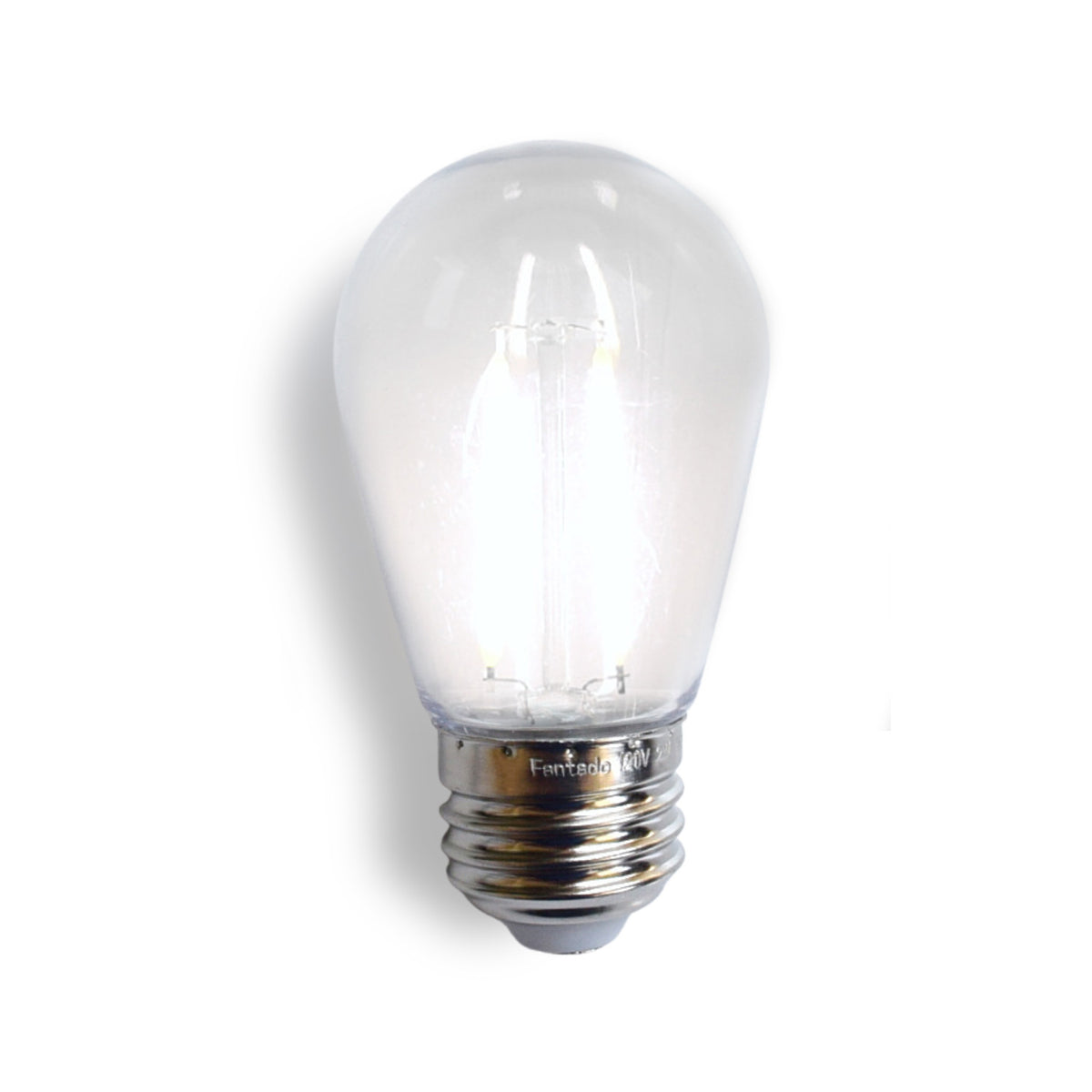CORD + Shatterproof Bulb | White Weatherproof Outdoor Pendant Light Lamp Cord Combo Kit, S14 Cool White Bulb