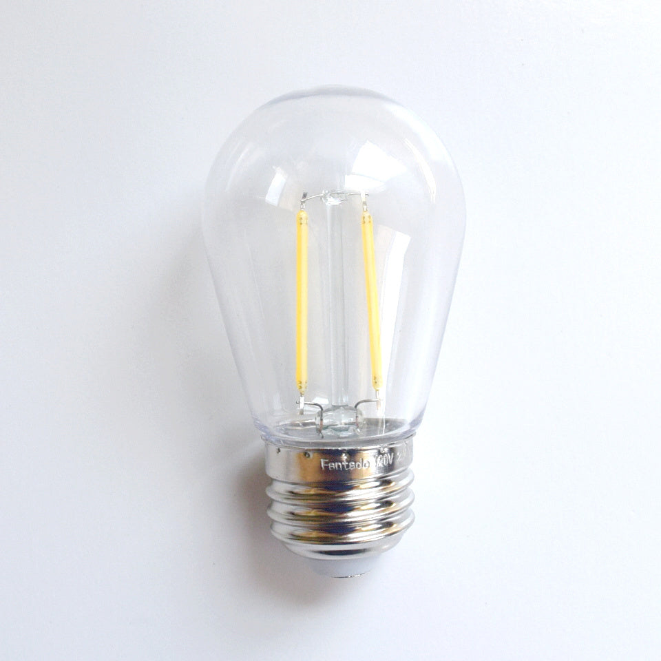 24-Pack Cool White LED Filament S14 Shatterproof Light Bulb, Dimmable, 2W,  E26 Medium Base
