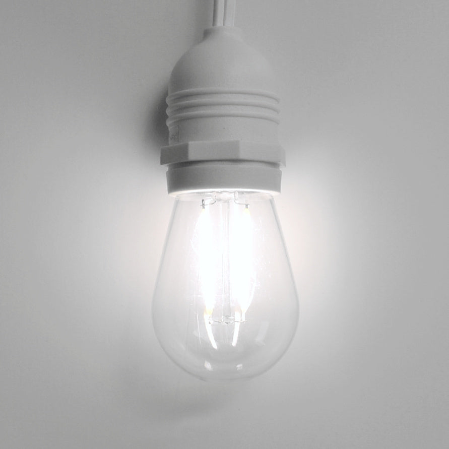 10-Pack Cool White LED Filament S14 Shatterproof Light Bulb, Dimmable, 2W,  E26 Medium Base