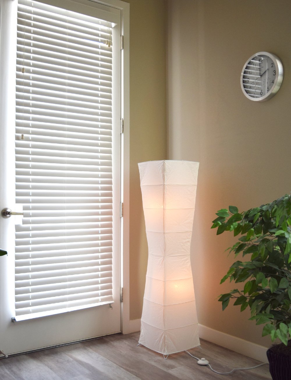 4-FT Hako Paper Lantern Floor Lamp Shade, 12-inch x 48-inch (SHADE ONLY)