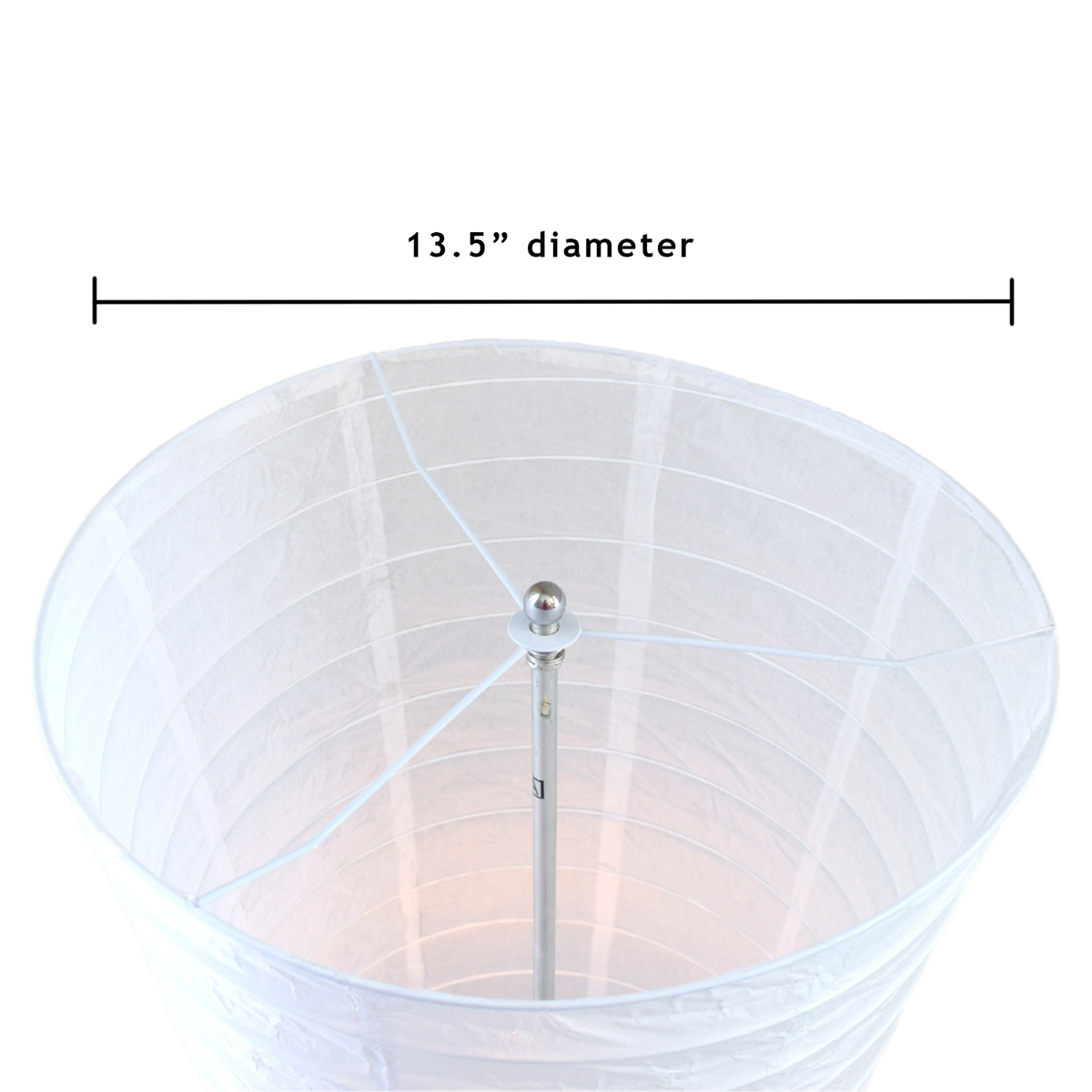 4-FT Cylinder Paper Lantern Floor Lamp Shade - 14-inch x 48-inch (SHADE + FRAME ONLY)