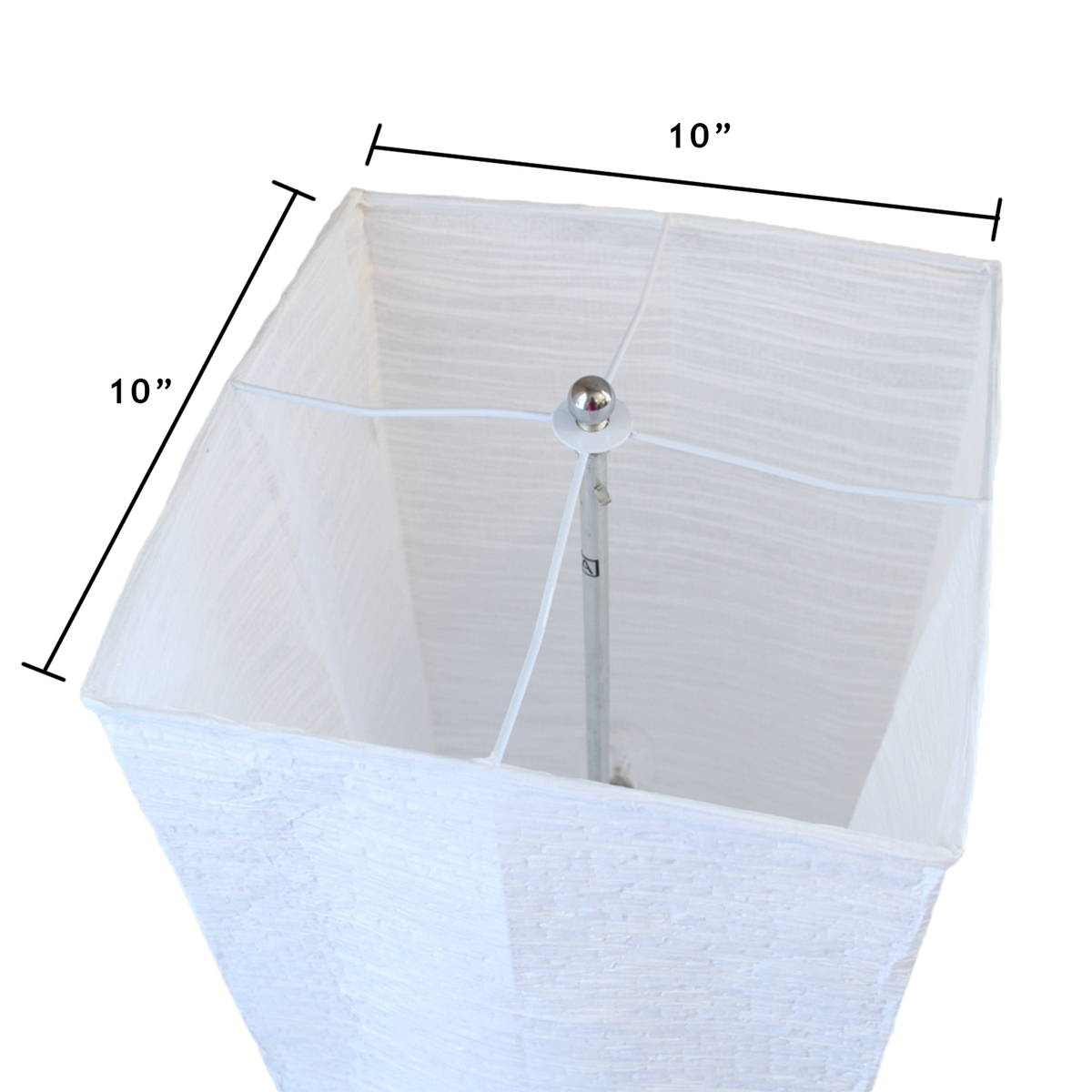 4-FT Hako Crepe Paper Lantern Floor Lamp Shade, 10-inch x 48-inch (SHADE + FRAME ONLY)