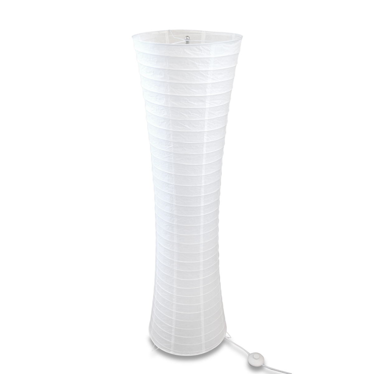 Cylinder Paper Floor Lamp with Foot Switch, 4-FT Tall, 14-inch x 48-inch
