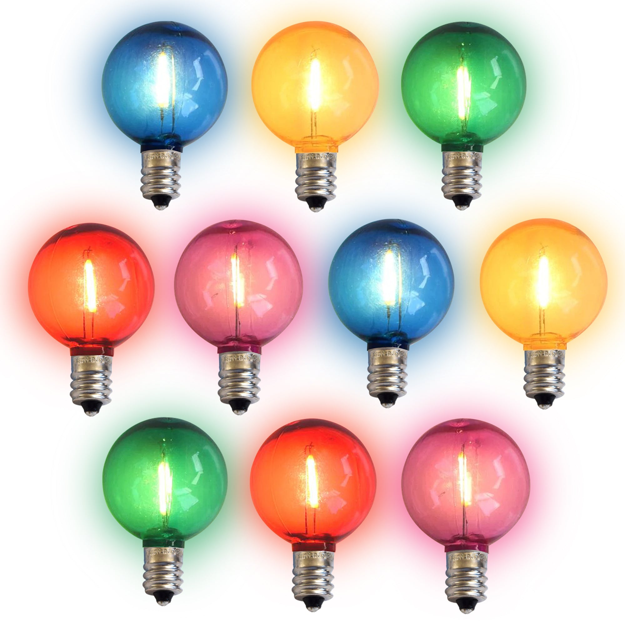 Multi coloured bulb sale