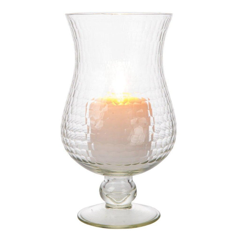 10" Large Clear Abigail Hurricane Candle Holder and Vase - PaperLanternStore.com - Paper Lanterns, Decor, Party Lights & More
