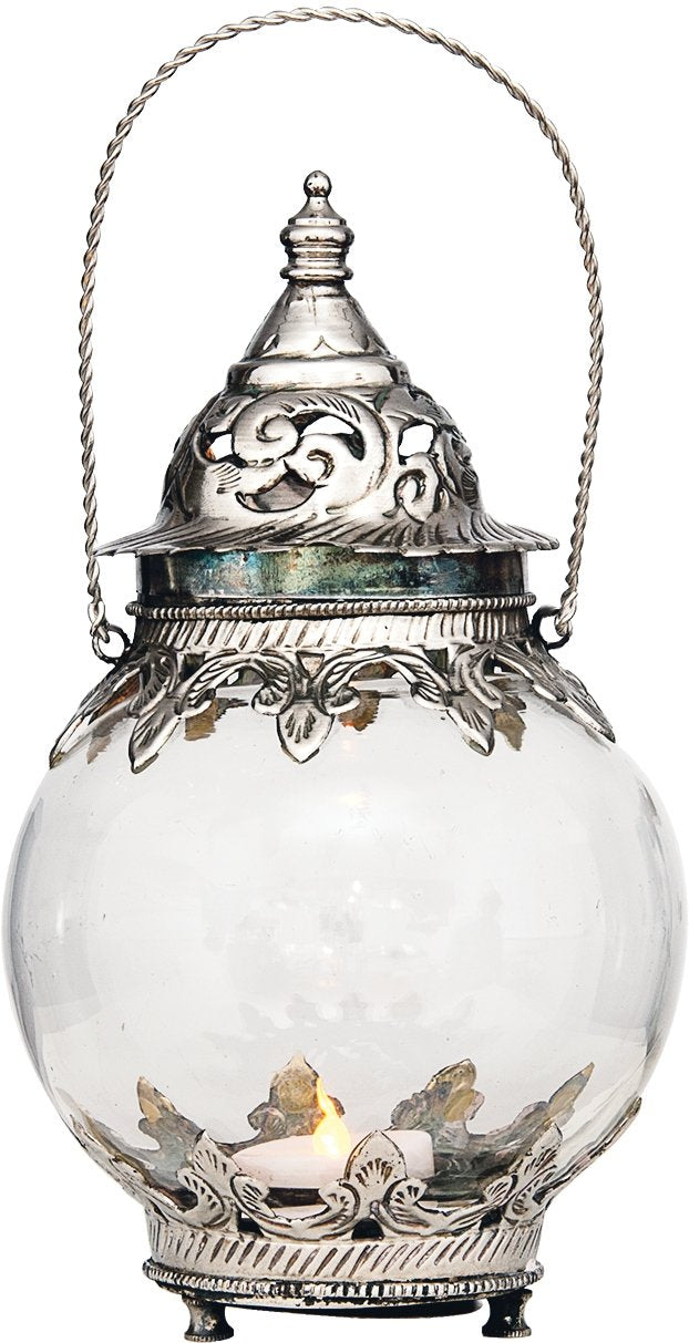 Amira Hanging Glass Moroccan Candle Lantern - PaperLanternStore.com - Paper Lanterns, Decor, Party Lights &amp; More